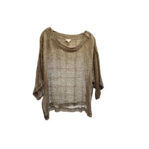 Pure Jill Grey Linen Blouse
